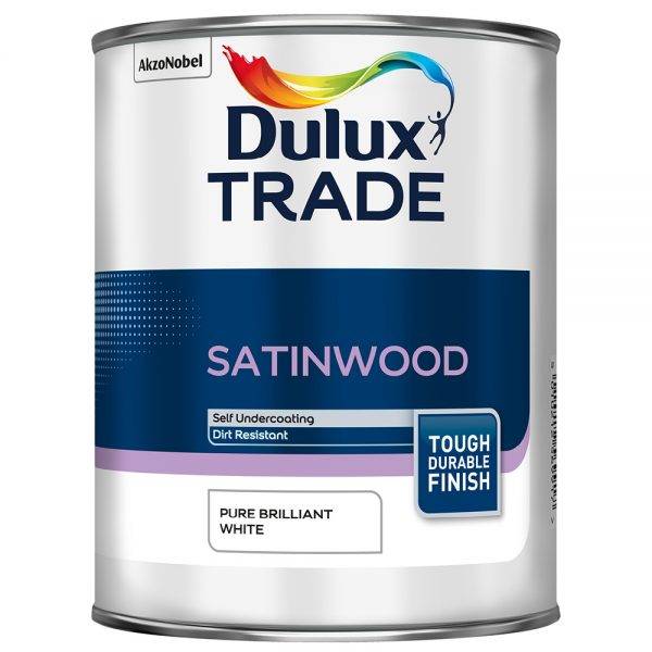 Dulux Trade Quick Dry Satinwood Pure Brilliant White 1L