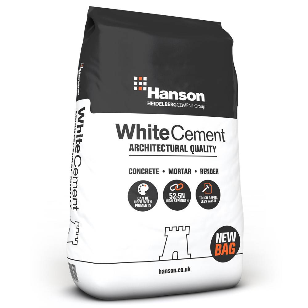 Buy Hanson White Cement 25kg, Cement Product suppliers UK - Eh Smith