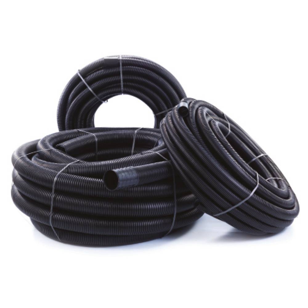 94/110mm x 50m Twinwall Black Electric Cable Coiled Ducting
