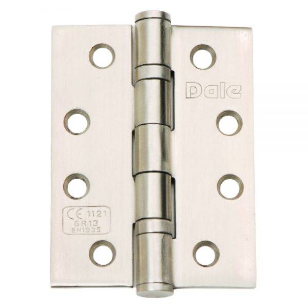 Dale 102x76mm 3mm Ball Bearing Hinge Satin S/S (Clam Packed)